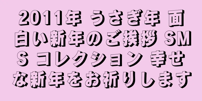 2011年 うさぎ年 面白い新年のご挨拶 SMS コレクション 幸せな新年をお祈りします
