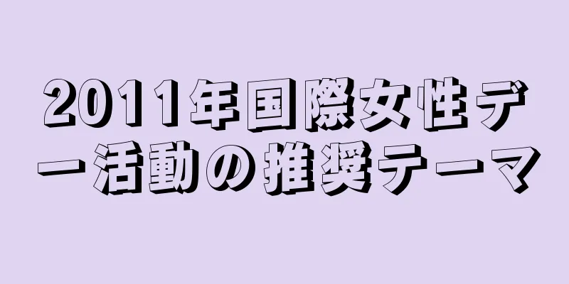 2011年国際女性デー活動の推奨テーマ