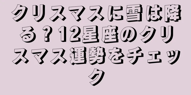 クリスマスに雪は降る？12星座のクリスマス運勢をチェック