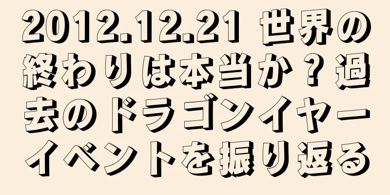 2012.12.21 世界の終わりは本当か？過去のドラゴンイヤーイベントを振り返る