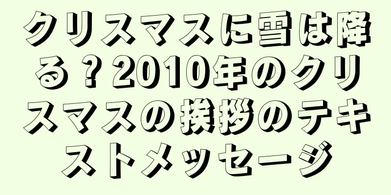 クリスマスに雪は降る？2010年のクリスマスの挨拶のテキストメッセージ
