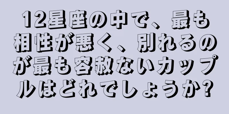 12星座の中で、最も相性が悪く、別れるのが最も容赦ないカップルはどれでしょうか?