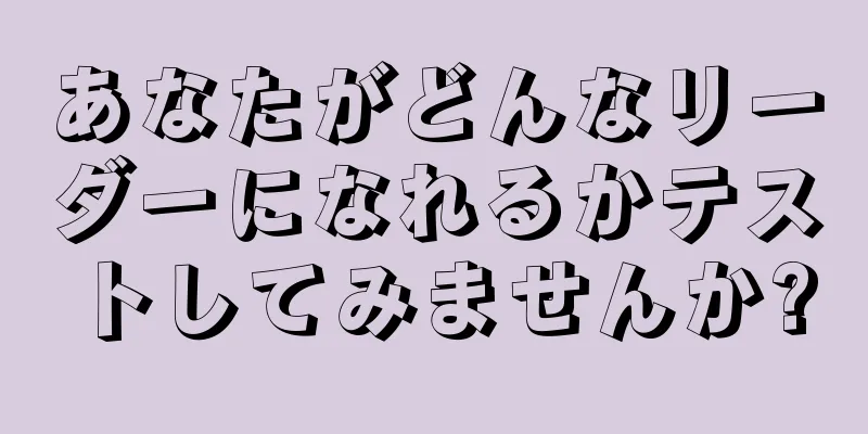 あなたがどんなリーダーになれるかテストしてみませんか?